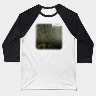 Beautiful landscape in the fog Baseball T-Shirt